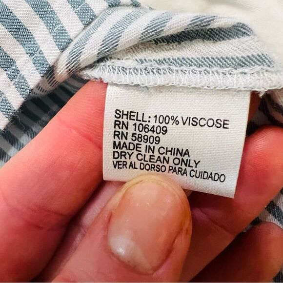 Cremieux Womens green striped short sleeve top size XS small - Picture 8 of 8